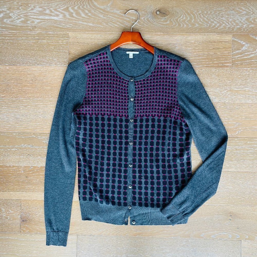 Halogen Cardigan Sweater | Gray | L